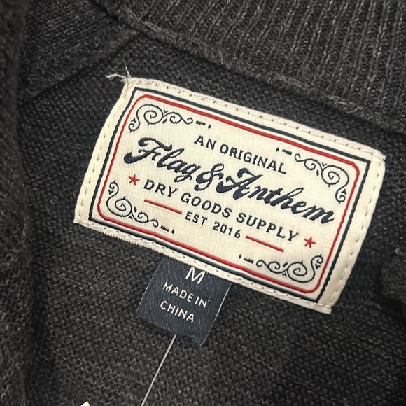 NWT Flag & Anthem FLOYDALE MARLED RAGLAN 1/4-ZIP SWEATER - Picture 4 of 6